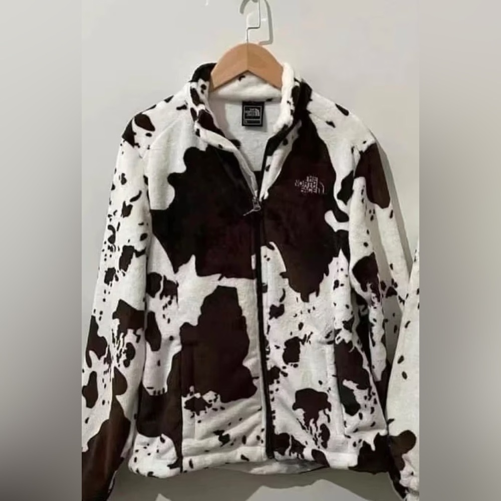 The North Face - cowprint fleece jacket